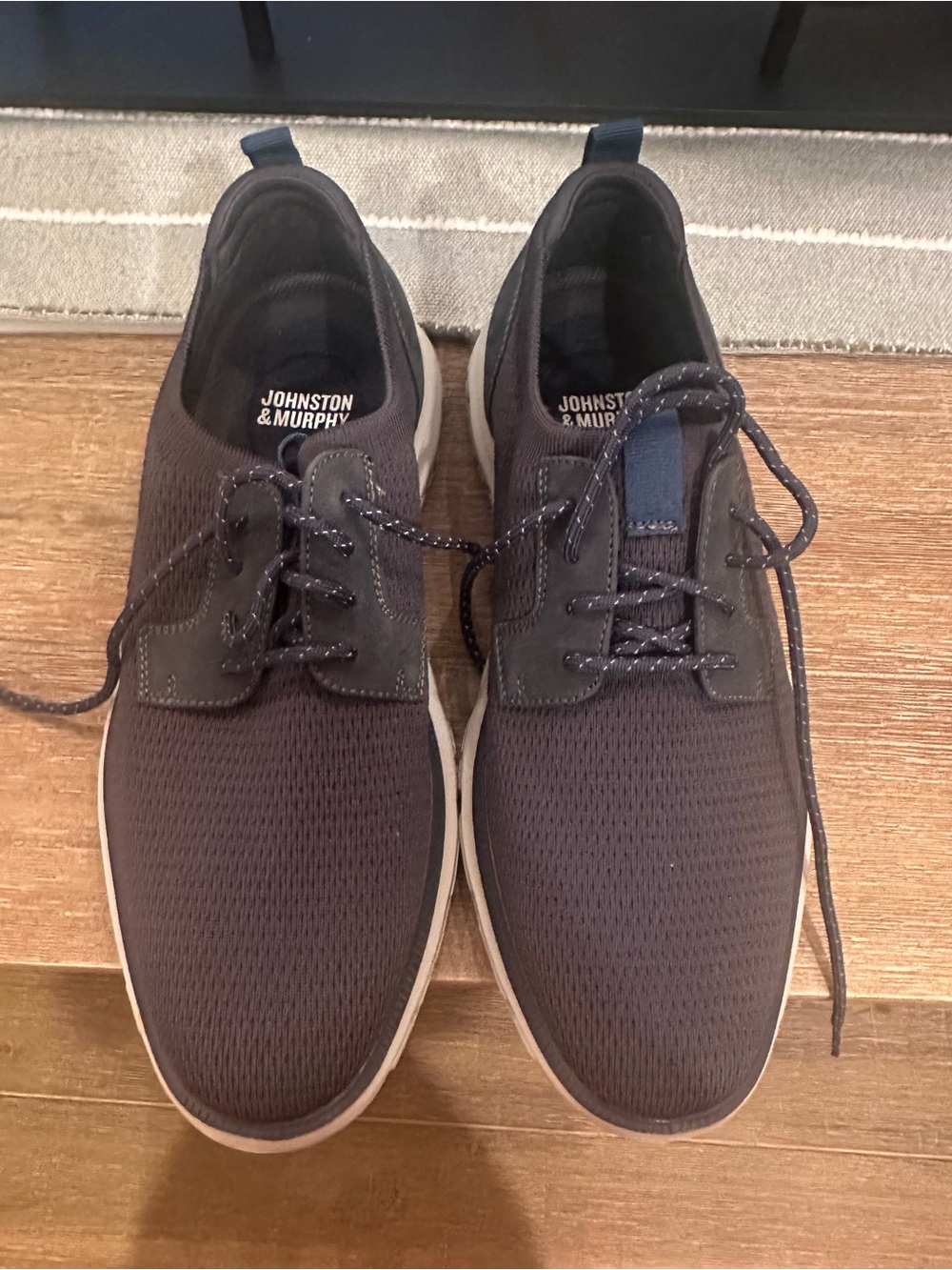 Johnston & Murphy Men's Dark Navy Knit Lace-Up Sneakers